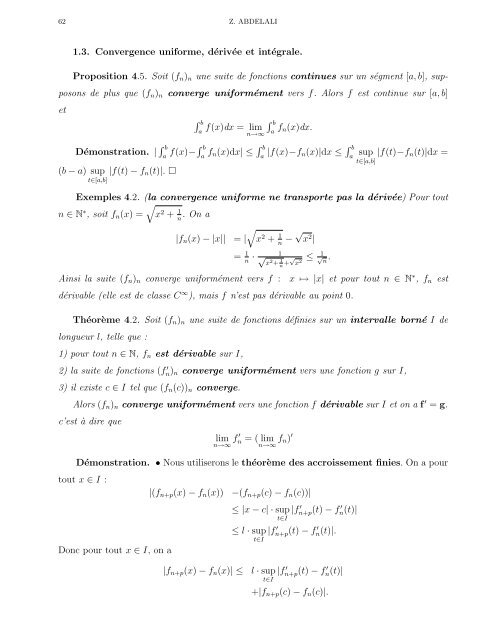 Cours d'Analyse 4 - Faculté des Sciences Rabat