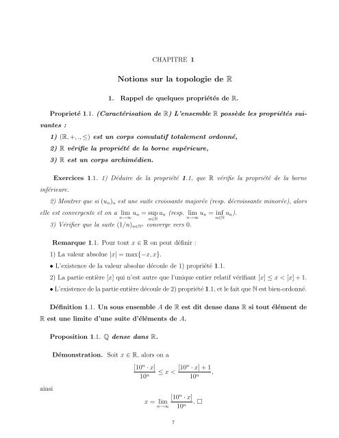 Cours d'Analyse 4 - Faculté des Sciences Rabat