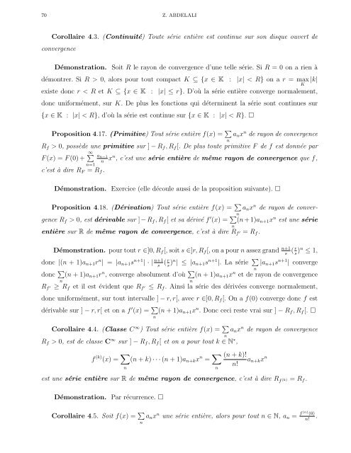 Cours d'Analyse 4 - Faculté des Sciences Rabat