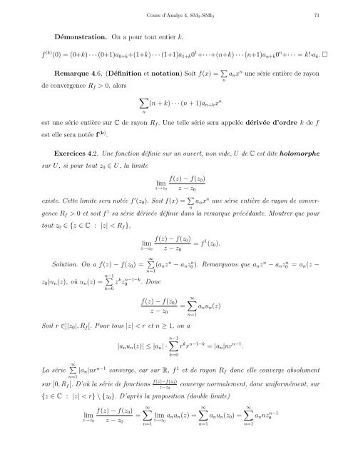 Cours d'Analyse 4 - Faculté des Sciences Rabat