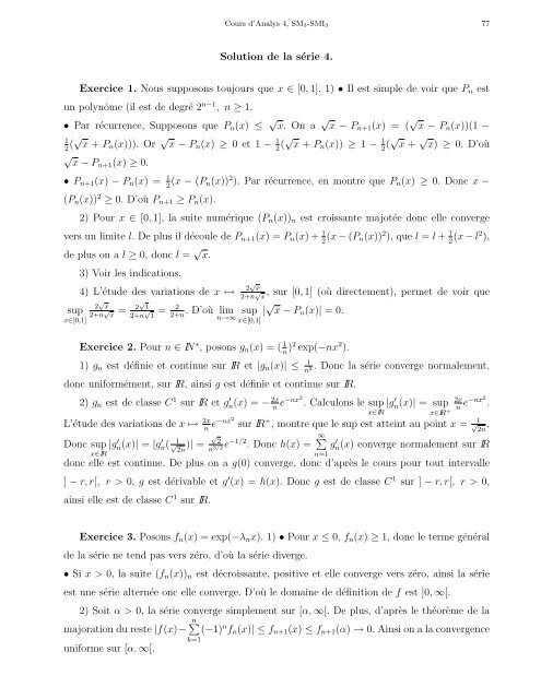 Cours d'Analyse 4 - Faculté des Sciences Rabat