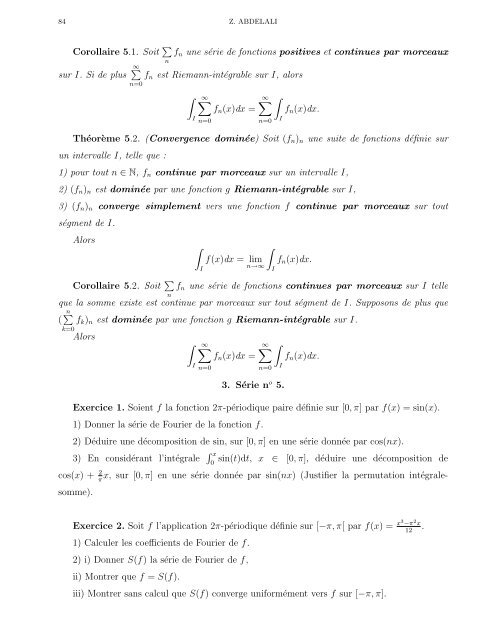 Cours d'Analyse 4 - Faculté des Sciences Rabat