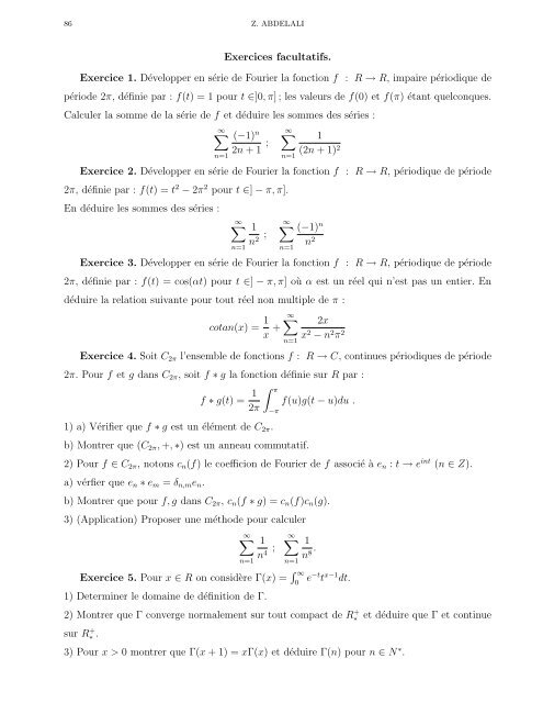 Cours d'Analyse 4 - Faculté des Sciences Rabat