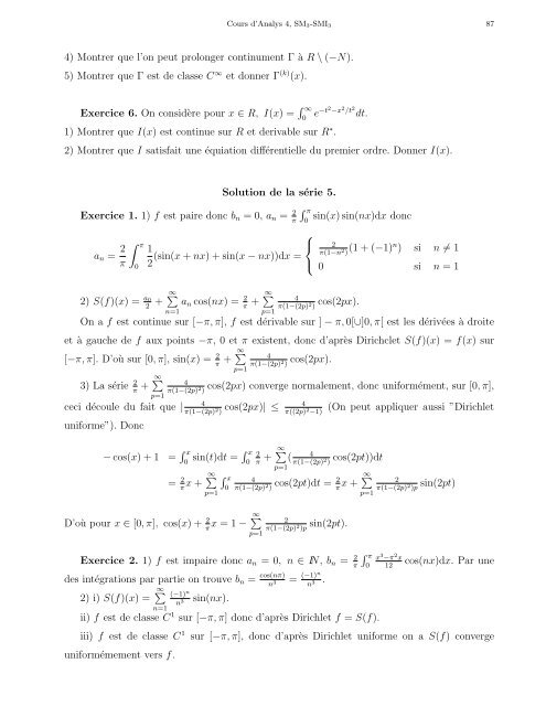 Cours d'Analyse 4 - Faculté des Sciences Rabat