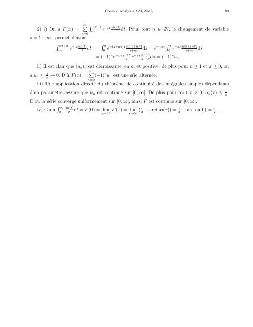 Cours d'Analyse 4 - Faculté des Sciences Rabat