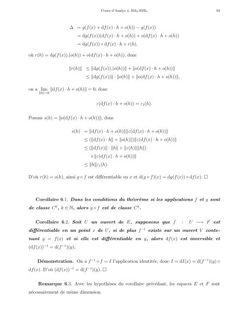 Cours d'Analyse 4 - Faculté des Sciences Rabat