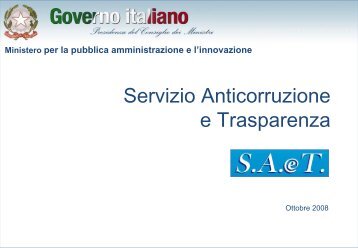 S.A. & T Anti-corruption Service and Transparency - Corte dei Conti