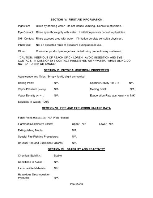 Material Safety Data Sheet - Dharma Trading Co.