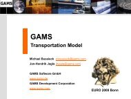 Transportation Model - Gams