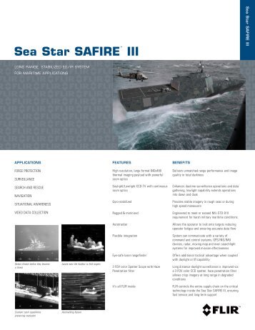 Sea Star SAFIRE™ III - Flir Systems