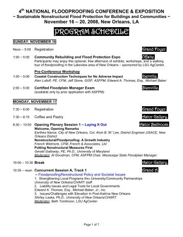 3rd NATIONAL FLOODPROOFING CONFERENCE