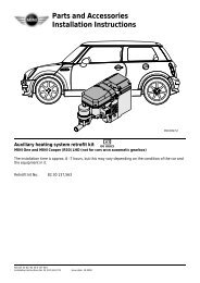Auxiliary heating system LHD R50 Manual only 5967