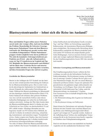 Blastozystentransfer - Kantonsspital Baden