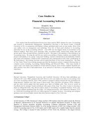 Case Studies in Financial Accounting Software - CASA