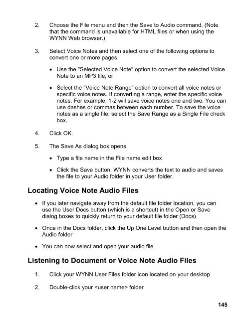 WYNN 7.0 User Guide - Freedom Scientific