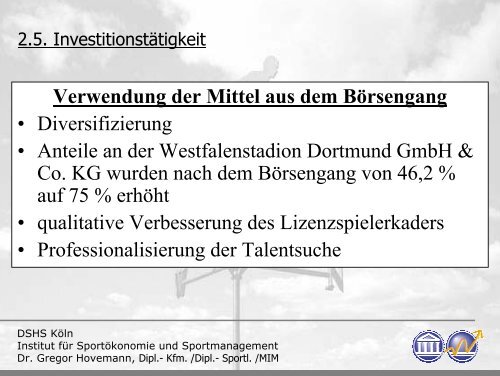 Bedingungen und Perspektiven von Börsengängen im Profisport im ...