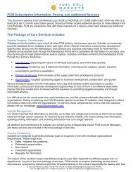 FCM Subscription Information, Pricing, and ... - Fuel Cell Markets