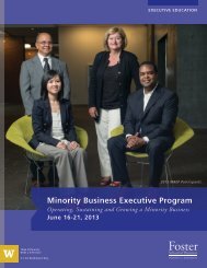 Minority Business Executive Program - University of Washington ...