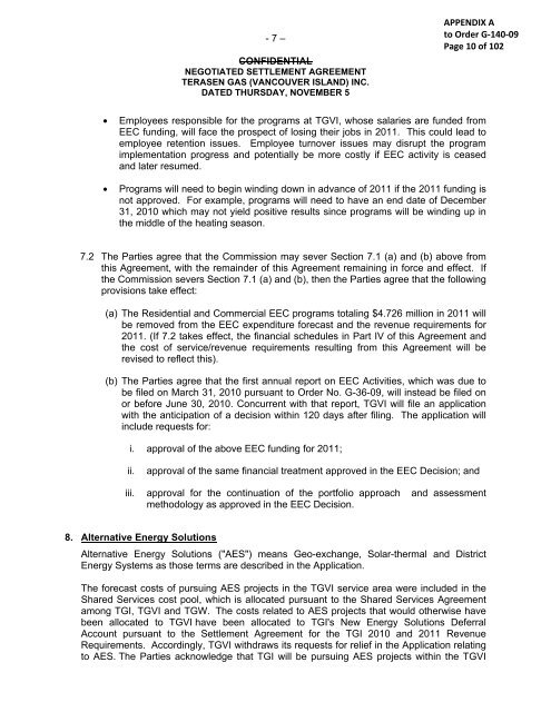 FEI-FEVI 2010 EEC Report filed March 31, 2011 - FortisBC