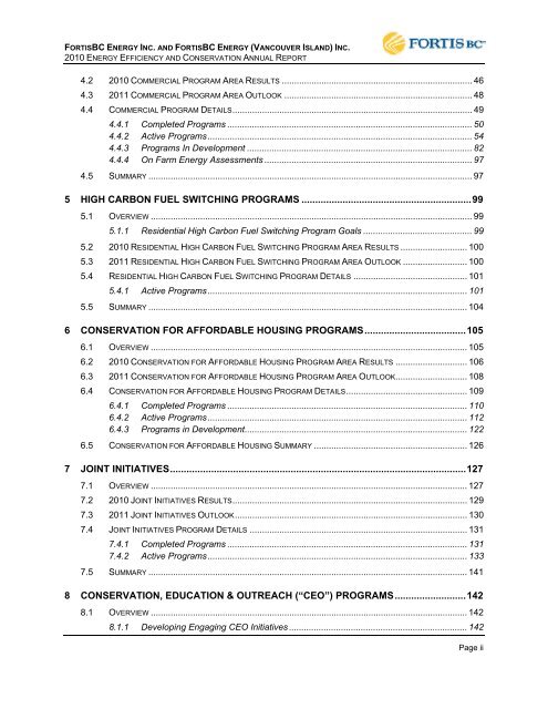 FEI-FEVI 2010 EEC Report filed March 31, 2011 - FortisBC