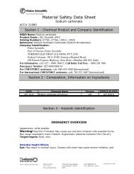 Material Safety Data Sheet - Fisher Scientific: Lab Equipment