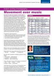 Movement over music - Australian Fitness Network