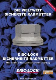 die weltweit sicherste radmutter disc-lock sicherheits-radmutter