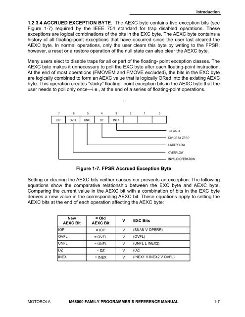 MOTOROLA M68000 FAMILY Programmer's Reference ... - Freescale