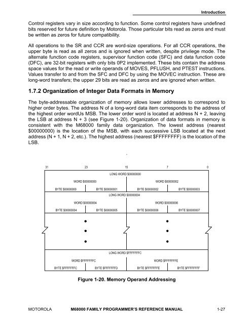 MOTOROLA M68000 FAMILY Programmer's Reference ... - Freescale