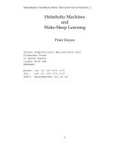 Helmholtz Machines and Wake-Sleep Learning - Gatsby ...