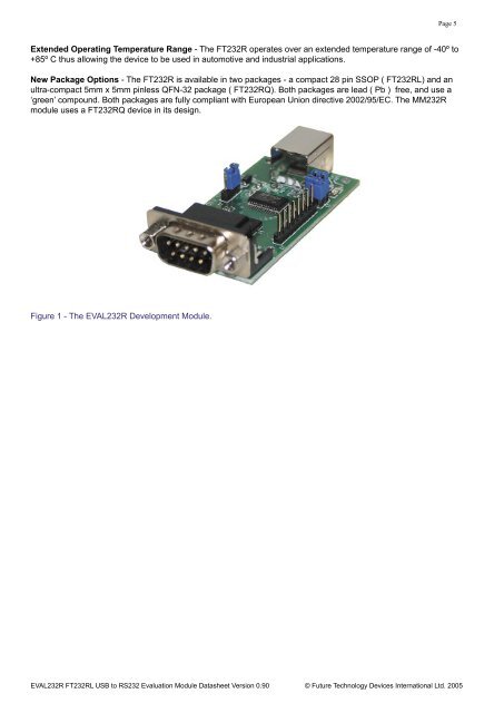 EVAL232R Datasheet - FTDI