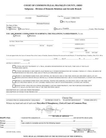 a sle subpeona form for ohio subpoena for rule 2004 examination form b254 middle a sle subpeona form for ohio subpoena for rule 2004 examination form b254 middle