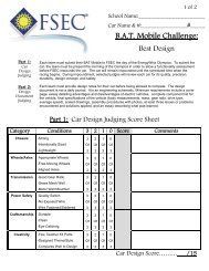 Sample judging score sheet