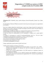 Compte rendu du 19 octobre 2009 sur Seniors et ... - CGT Métallurgie