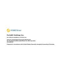 Interim Financial Statements - FortisBC