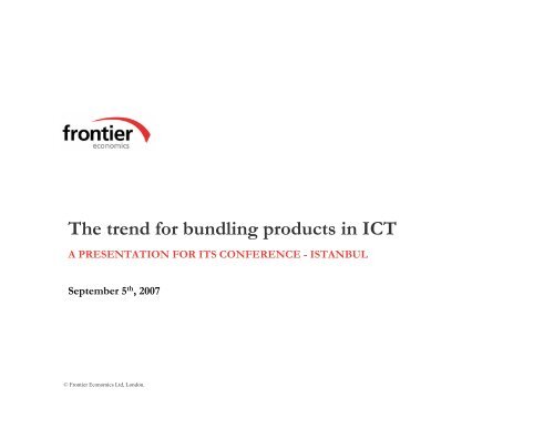 The trend for bundling products in ICT - Frontier Economics