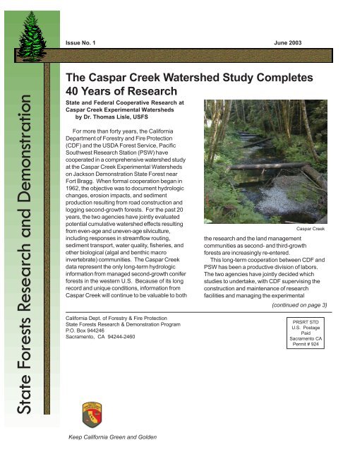 State Forests Research and Demonstration Newsletter