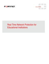 Real Time Network Protection for Educational Institutions - Fortinet