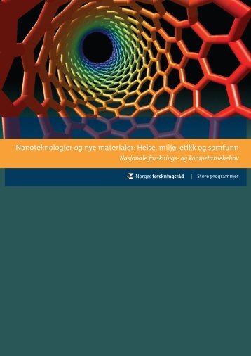 Nanoteknologier og nye materialer - De nasjonale forskningsetiske ...