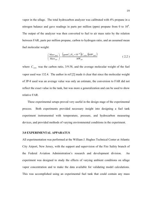 Vaporization of JP-8 Jet Fuel in a Simulated Aircraft Fuel Tank ...