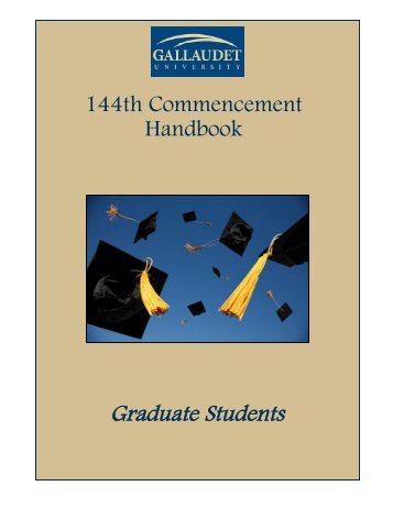 Graduate student handbook - Gallaudet University