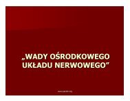 „WADY OŚRODKOWEGO UKŁADU NERWOWEGO” - Pandm