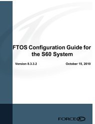 FTOS Configuration Guide for the S60 System - Force10 Networks