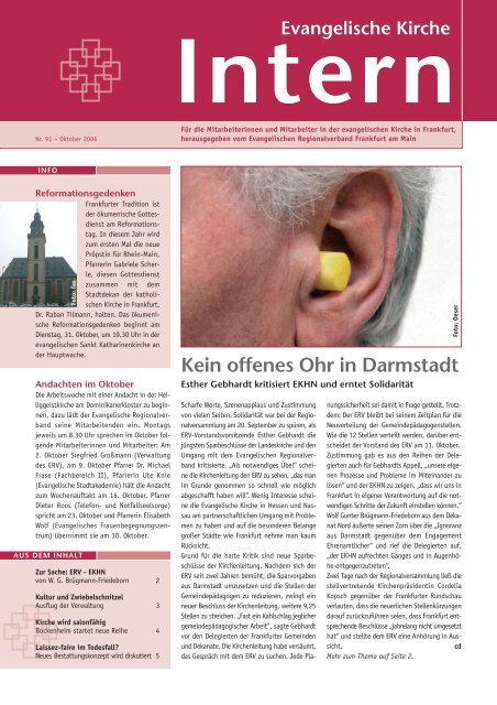 Ausgabe Nr. 91 - Oktober 2006 - Evangelische Kirche Frankfurt am ...