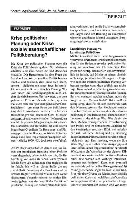 Vollversion (8.77) - Forschungsjournal Soziale Bewegungen