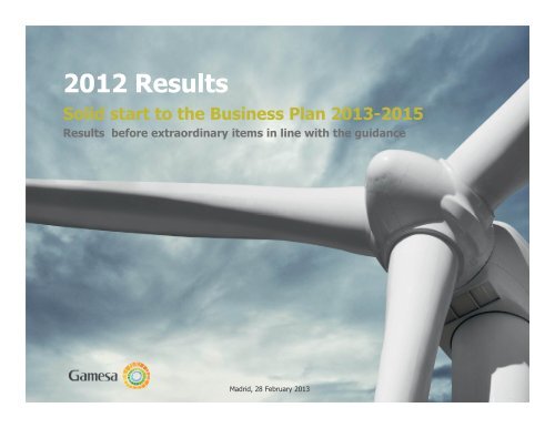 2012 Results Presentation - Gamesa