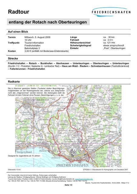 Radtour - Friedrichshafen