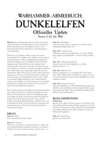 DUNKELELFEN - Games Workshop