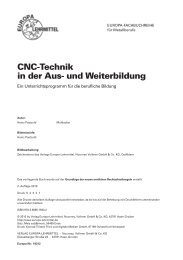 CNC-Technik in der Aus- und Weiterbildung - fs fachbuch
