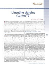 L'insuline glargine